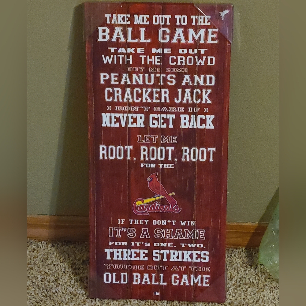 St. Louis Cardinals Take me out to the Ball Game Canvas Wall Art